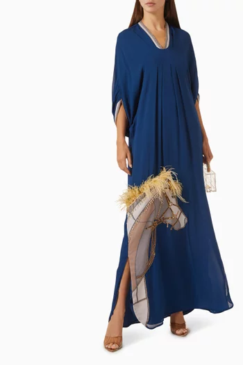 Horse Embroidered Maxi Dress