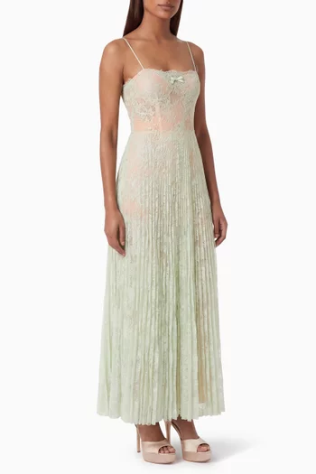 Pleated Dress in Lace