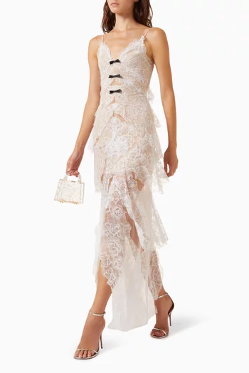 Floral-bow Dress in Lace
