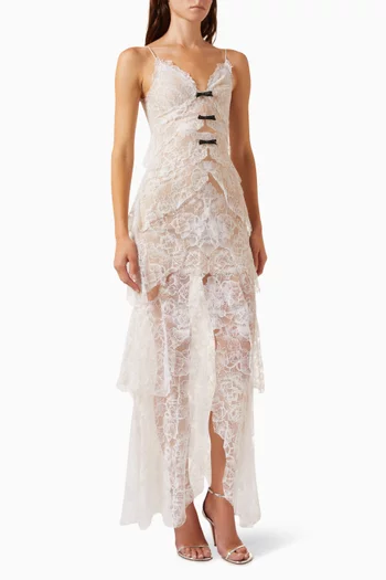 Floral-bow Dress in Lace