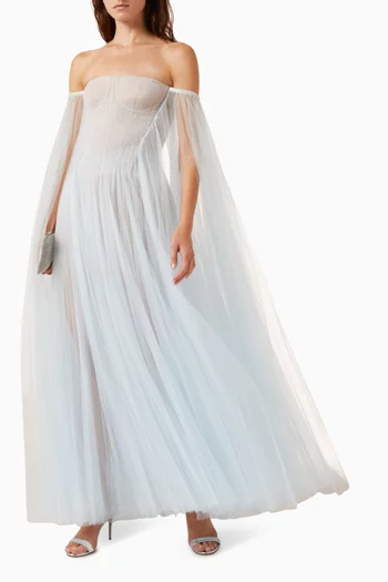 Off-shoulder Dress in Tulle