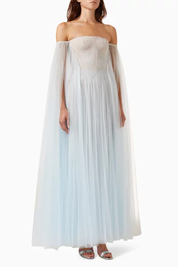 Off-shoulder Dress in Tulle