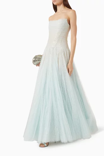 Draped Gown in Lace