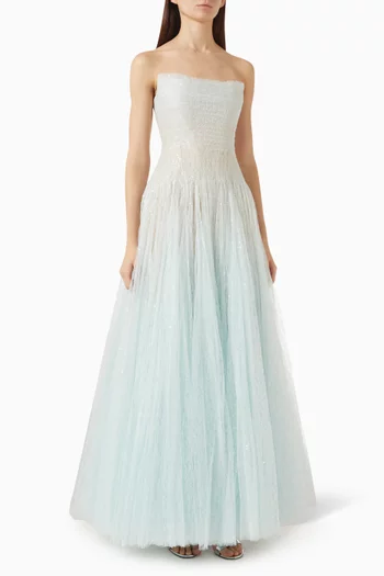 Draped Gown in Lace