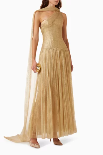Draped Scarf Dress