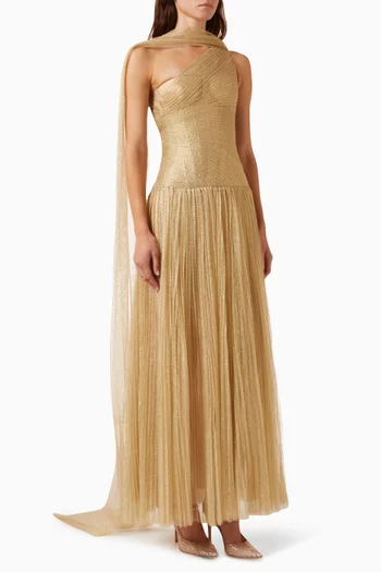Draped Scarf Dress