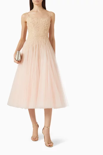 Ombre Midi Dress in Lace