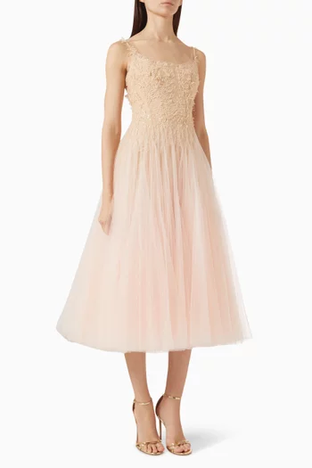 Ombre Midi Dress in Lace