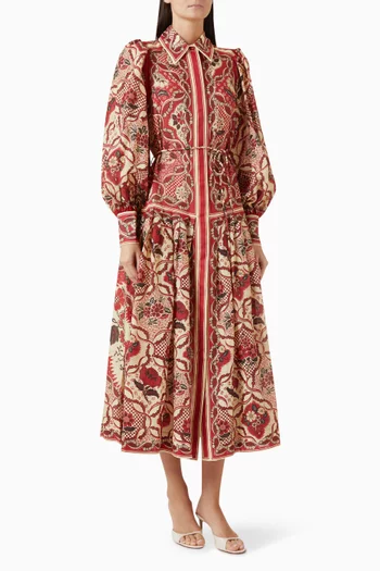 Kenny Maxi Shirtdress in Ramie