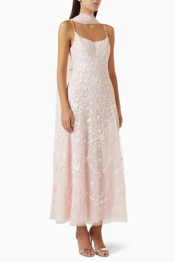 Laurel Grace Cami Ankle Gown in Tulle