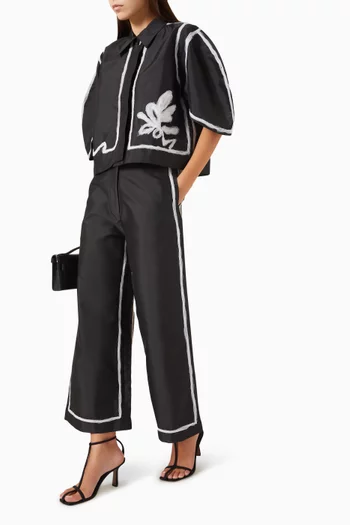 Aloe Cigarette Pants in Taffeta