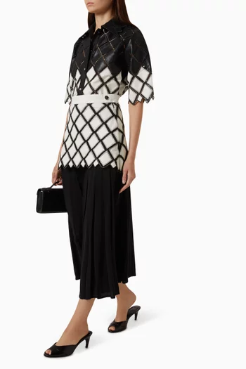 Lattice Shirt in Faux Leather