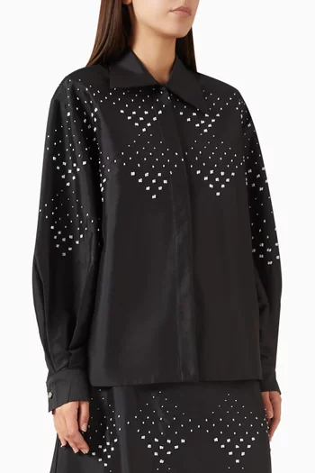 Midnight Spark Shirt in Taffeta