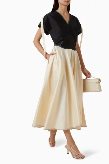 Axis Midi Dress in Taffeta