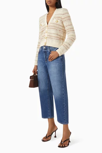 بنطال جينز ماليس بقصة ساق مقوسة