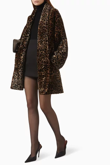 Raquel Robe Coat in Lamskin Shearling