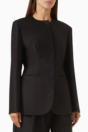 Carol Fitted Blazer in Wool-blend