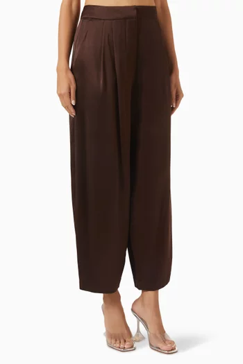 Smilla Barrel-leg Pants in Satin