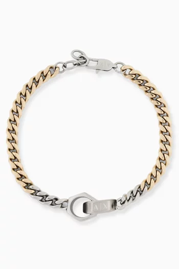 ID Bracelet in Mixed Metal