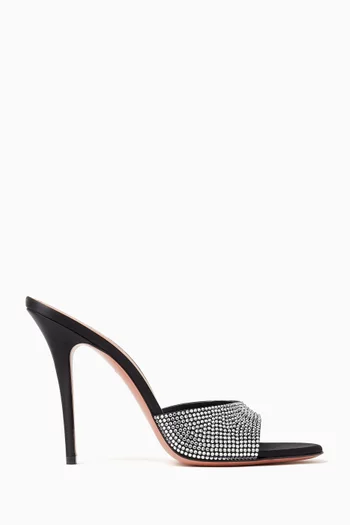 Elodie Crystal 105 Mule Sandals in Satin
