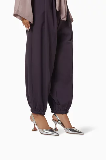 Holli 70 Sling Pumps in Mirror Leather