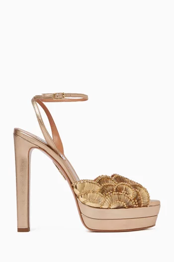 Ce Soir 130 Plateau Sandals in Leather