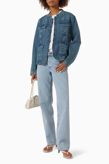 Harlow Low-rise Straight Jeans in Denim