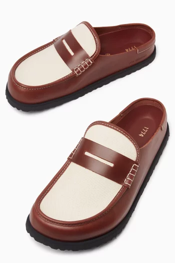 1774 Naples Clog Sandals in Canvas & Leather