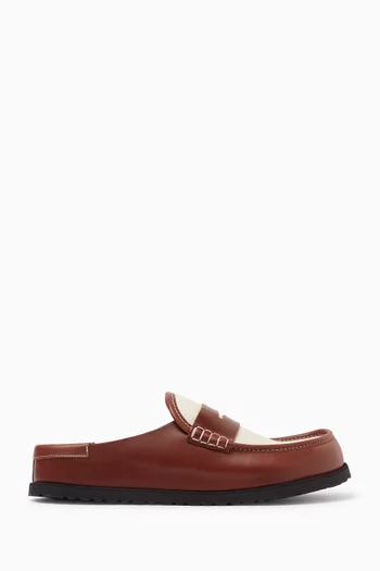 1774 Naples Clog Sandals in Canvas & Leather