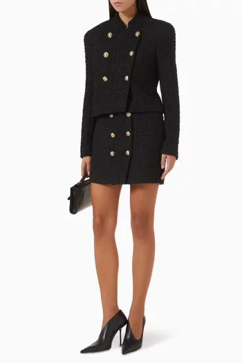 Four-button Mini Skirt in Tweed