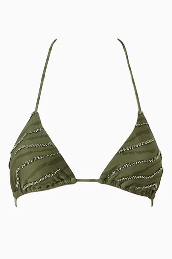Mina Embellished Bikini Top
