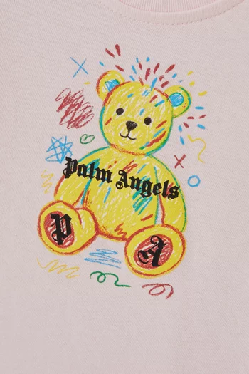 Bear Graphic T-Shirt in Cotton