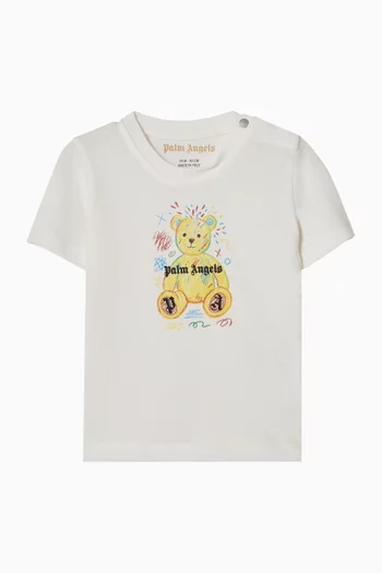 Bear Graphic T-Shirt in Cotton