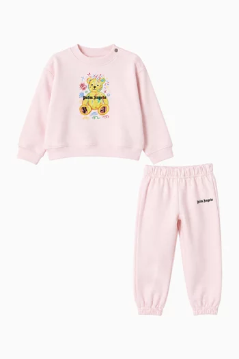 Teddy Logo Tracksuit Set in Cotton
