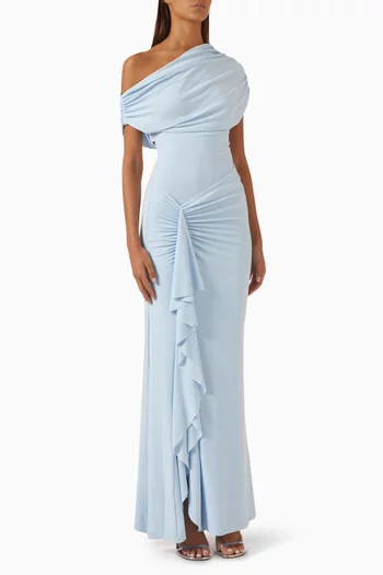 Siora Asymmetric Dress in Jersey