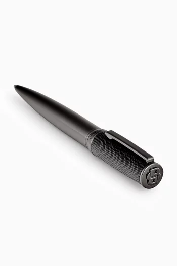 Double B Saffiano Ballpoint Pen in Plated Brass
