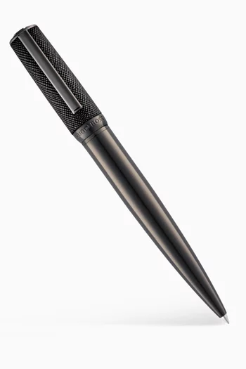 Double B Saffiano Ballpoint Pen in Plated Brass