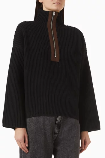 Sigrid Half-zip Knit Sweater
