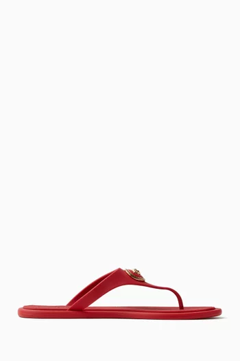 Alia Flat Sandals in Rubber