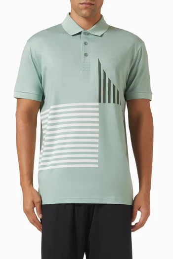 Paddy Striped Polo T-shirt in Jersey