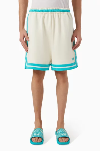 x We The Best Art Deco Jacquard Shorts in Cotton-blend