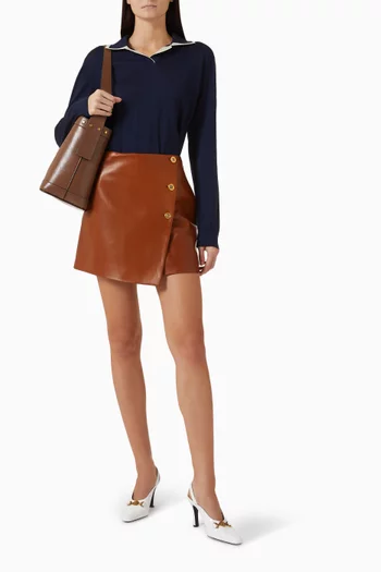 Polo Sweater in Wool-knit