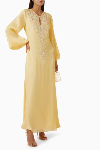 Embellished Kaftan in Organza