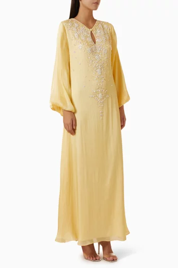 Embellished Kaftan in Organza