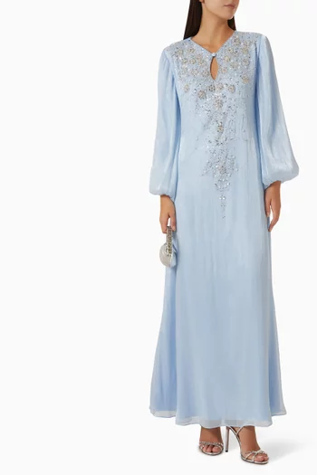 Embellished Kaftan in Organza