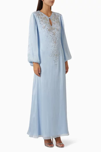 Embellished Kaftan in Organza