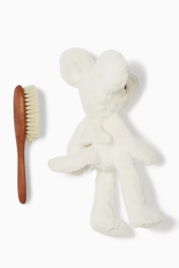 طقم هدايا فرشاة شعر ودمية