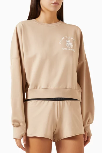 Suzanne Cropped Sweatshirt in Fleece