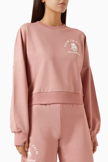 Suzanne Cropped Sweatshirt in Fleece
