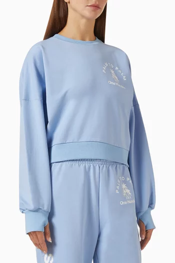 Suzanne Cropped Sweatshirt in Fleece